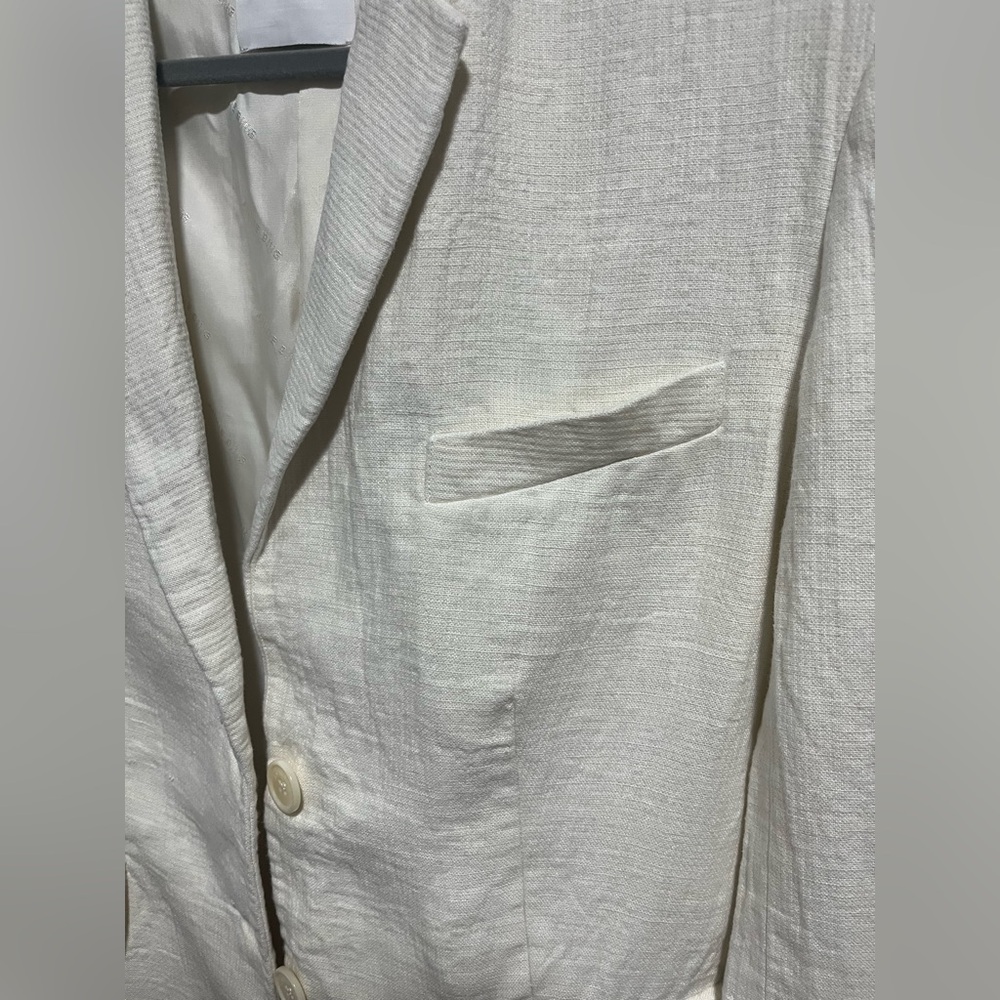 Anine Bing Quinn Oversized Linen Blazer - Off White - Size Small - Picture 11 of 12